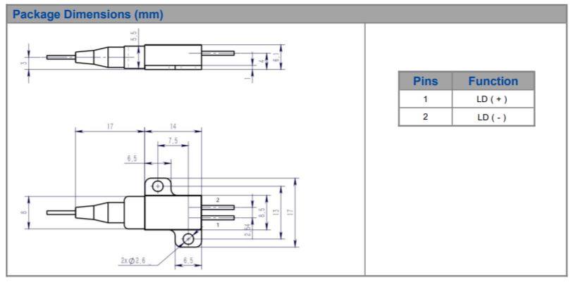 K793DB2RN-4.000W Single Emitter, 793nm, 4W Fiber Coupled Diode Laser